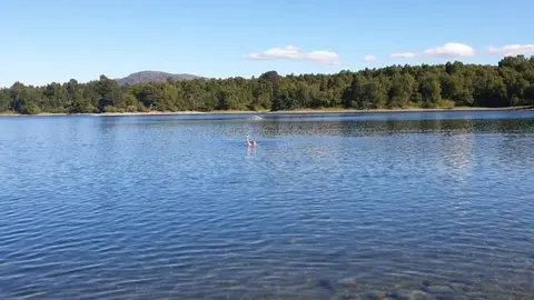 Loch Vaa Wild swimmer in Loch Vaa