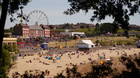 Ben Birchall, PA Barry Island beach