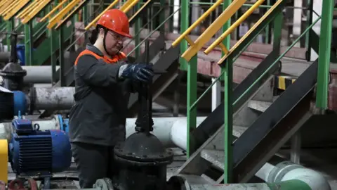 Getty Images An oil worker in Russia