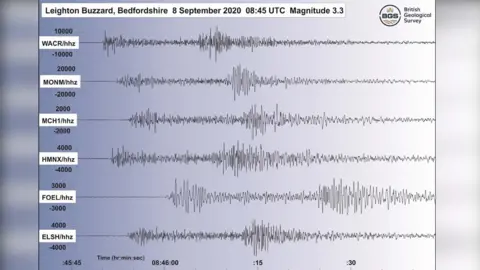 British Geological Survey Leighton Buzzard Seismograms