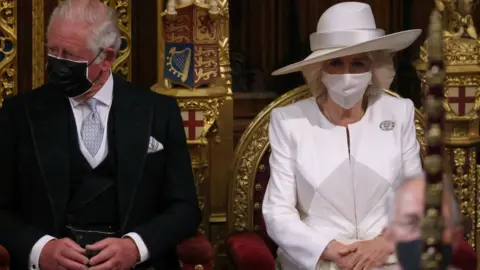 Getty Images Charles and Camilla during the State Opening of Parliament