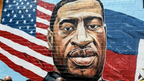 Getty Images George Floyd wall mural in Brooklyn