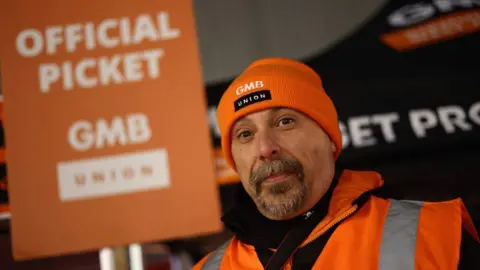 Getty Images Stuart Richards, Senior Organiser for the GMB union in the West Midlands