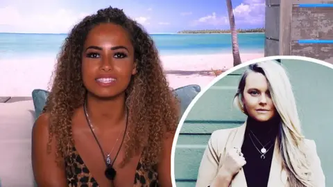 ITV Love Island's Amber, and singer-songwriter Lusaint