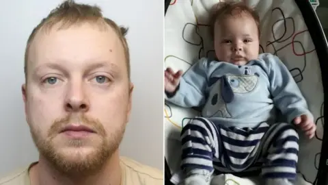 South Yorkshire Police Leon Mathias and his son, Hunter