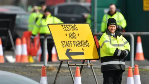 Getty Images A Covid-19 testing facility