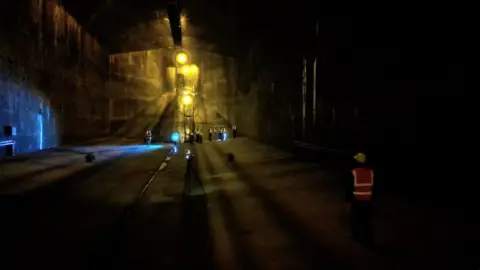 BBC Inside the cavern in Jersey