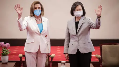 Getty Images Speaker Pelosi with President Tsai