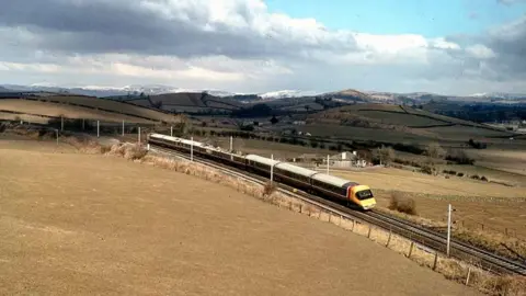 Cumbrian Railways Association APT on track through countryside