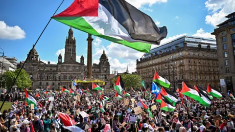 Getty Images pro-palestinian protest in Glasgow