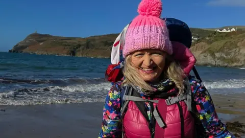 Tracey Hannam during her time in Port Erin