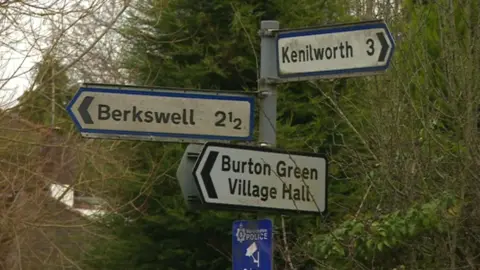 BBC Burton Green village sign