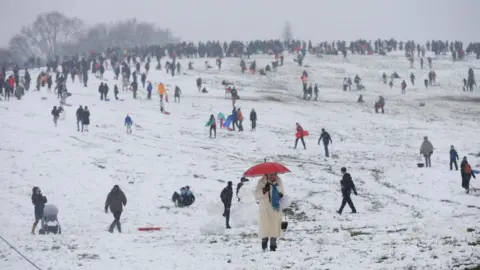 Getty Images People on Hampstead Heath in north London