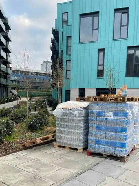 Rebecca Richardson Developer Taylor Whimpey said the water was no longer safe to drink and provided bottled water