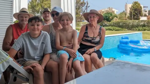 Katie Piercefield-Holmes The Piercefield-Holmes family at the Princess Andriana, Kiotari, Rhodes