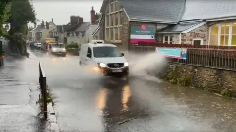 BBC Flooding in West Alvington, Devon