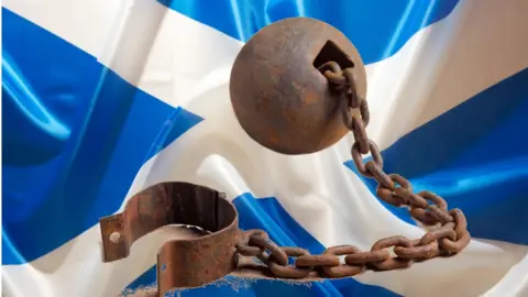Getty Images Shackles and saltire