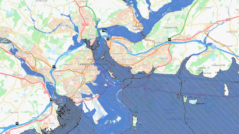 NAtural Resources Wales/Crown Newport Tan15 map