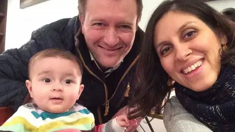 PA Nazanin Zaghari-Ratcliffe with her husband Richard Ratcliffe and their daughter Gabriella