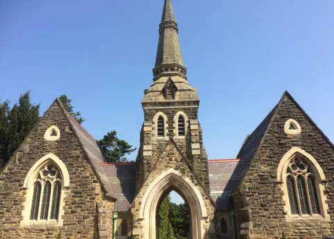 BBC Restored chapel at Wrexham Cemetery