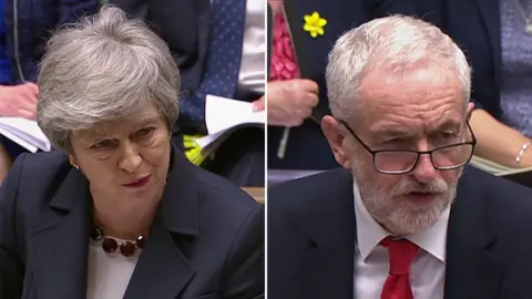 HOC Theresa May and Jeremy Corbyn