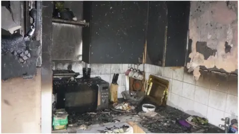 TWFRS damaged kitchen