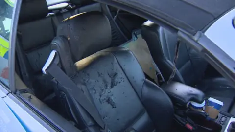 Damaged car seat