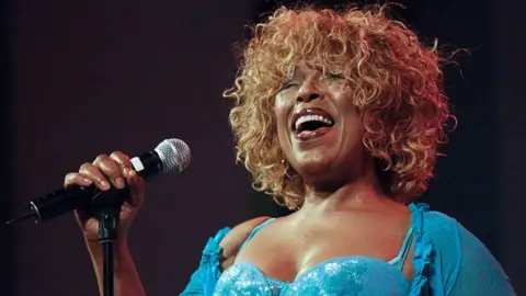 Getty Images Roberta Flack singing on stage