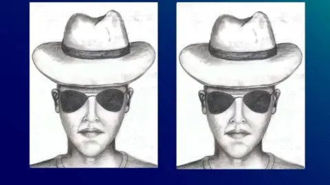 Colombian Police Sketch of a suspect in the killing of Marcelo Pecci released by Colombian police