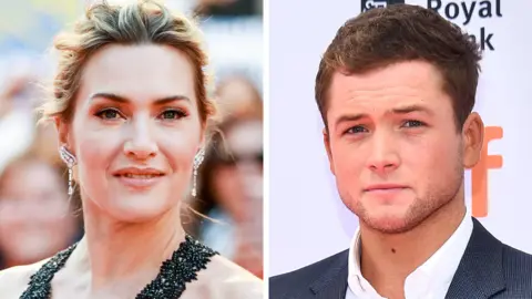 Getty Images Kate Winslet and Taron Egerton