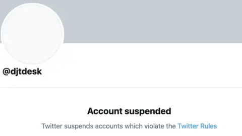 Twitter Suspended Twitter account