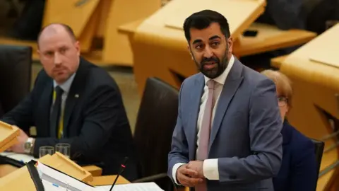 PA Media Humza Yousaf at FMQs