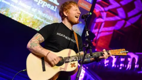 East Anglia's Children's Hospices Ed Sheeran performing as a gala