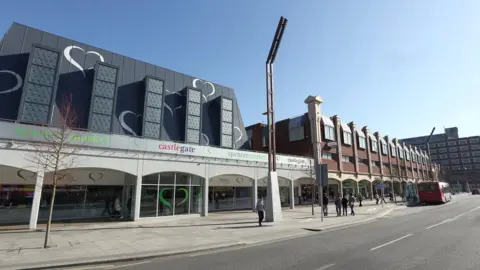 Stockton Council The exterior of the Castlegate Shopping Centre in Stockton