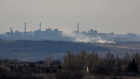 Reuters Smoke rises near the Avdiivka Coke and Chemical Plant in the town of Avdiivka in the course of Russia-Ukraine conflict, as seen from Yasynuvata (Yasinovataya) in the Donetsk region, Russian-controlled Ukraine, February 15, 2024