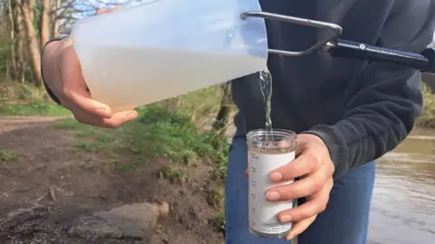 Samples of River water collected by Conham Bathing group