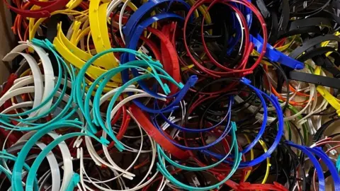 Nissan Elastic headbands being used for the visors