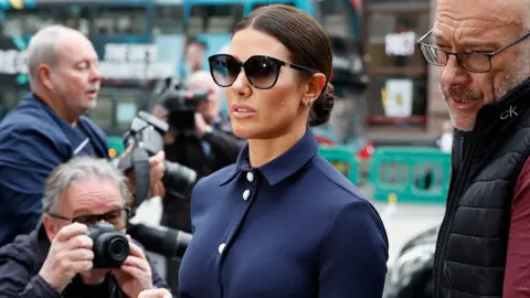 Reuters Rebekah Vardy arriving at the High Court