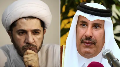 AFP File photos of Ali Salman and Sheikh Hamad bin Jassim al-Thani