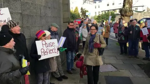 Deputy Dudley-Owen and supporters