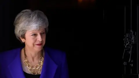 PA Theresa May outside Number 10