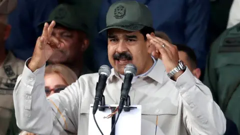 Reuters Venezuela's President Nicolás Maduro speaks in Caracas, 13 April 2019