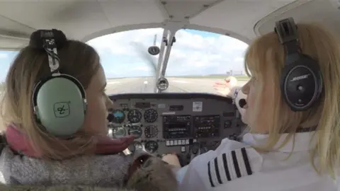 Cat Burton is now a flying instructor