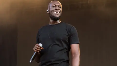 Getty Images Stormzy on stage