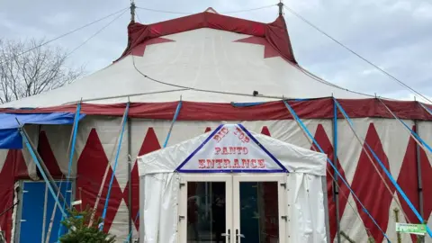 BBC The big top pantomime tent in Redhill