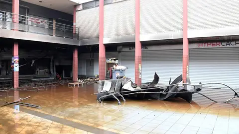 AFP Promo & Destock store, a French kosher grocery store in Creteil, south of Paris, after it was destroyed in an arson attack
