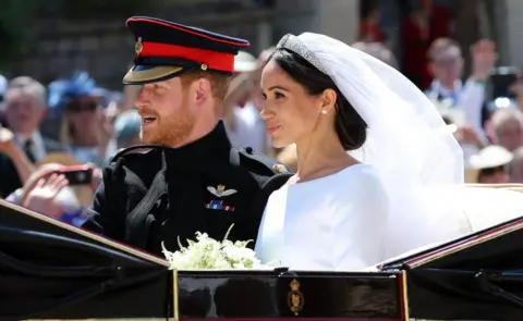 PA Prince Harry and Meghan Markle