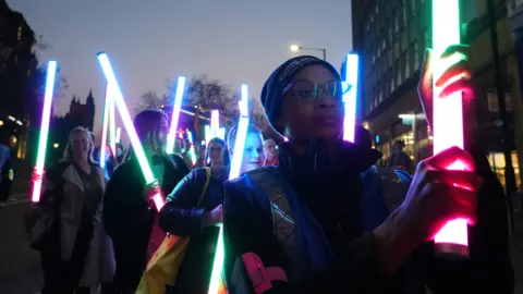 Bristol Nights Parade with illuminated poles