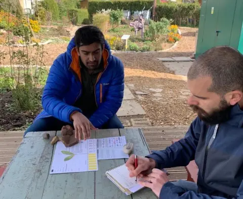 Raghu Kirubhagar with Ethan Daish, food project manager at EATS Rosyth