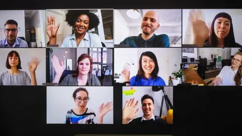 Getty Images A staff Zoom call